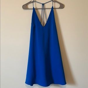 Royal blue dress with open back